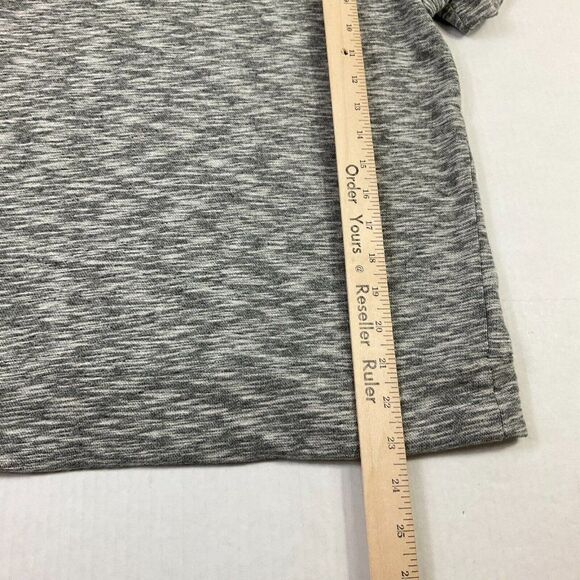 LOFT Womens Cotton Beaded Sweatshirt Gray Short Sleeve Pullover PS Petites - Picture 7 of 12